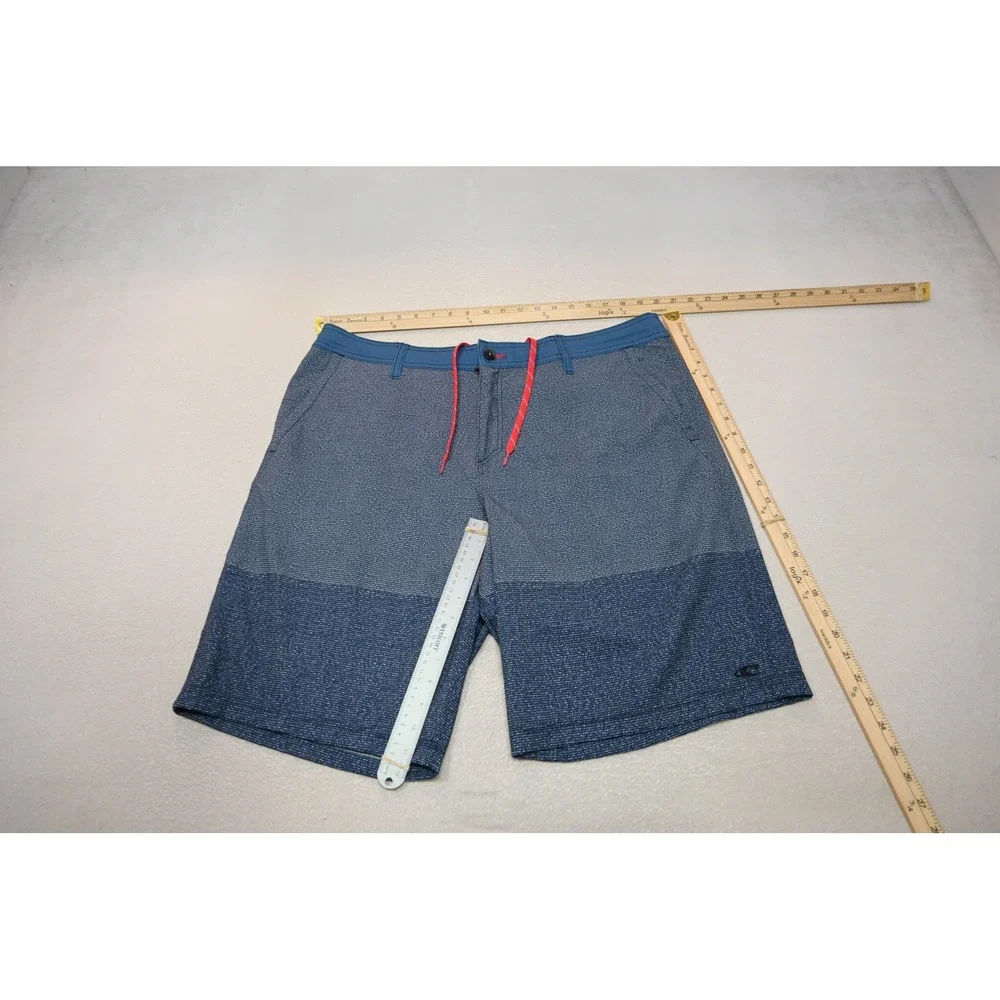 O'Neill Hybrid Shorts Mens 40 Blue Surf Hike Casual Textured Quick Dry Excellent